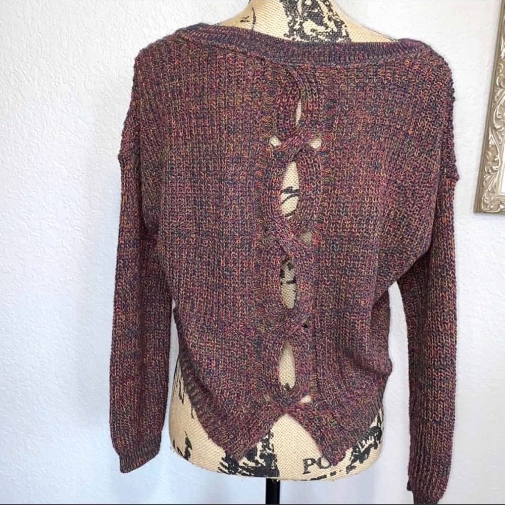 Express Size Xs High Low Open Back Sweater - image 7